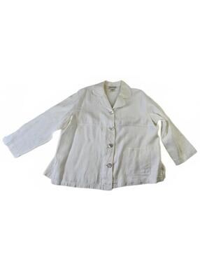 VTG USA Freeport Studio Women's Size XLP White Button-Up Shacket